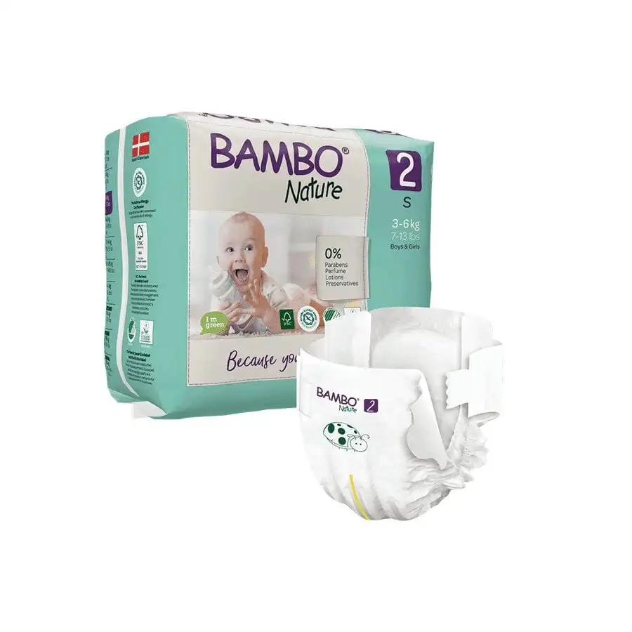 BAMBO NATURE COUCHE BEBE TAILLE 2 3-6 KG 30 u - NUTRAPARA