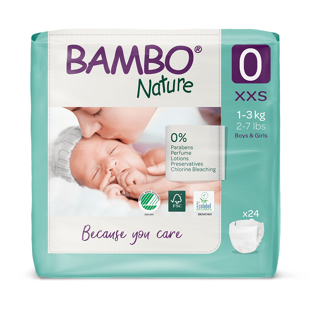 BAMBO NATURE COUCHE BEBE TAILLE 0 1-3 Kg 24u - NUTRAPARA